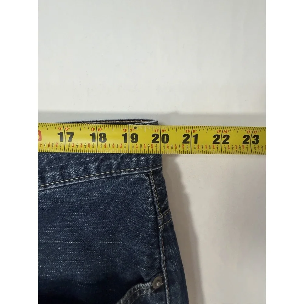 Levi's 569 Loose Straight Denim Shorts Men's 42 Blue Dark Wash 100% Cotton
